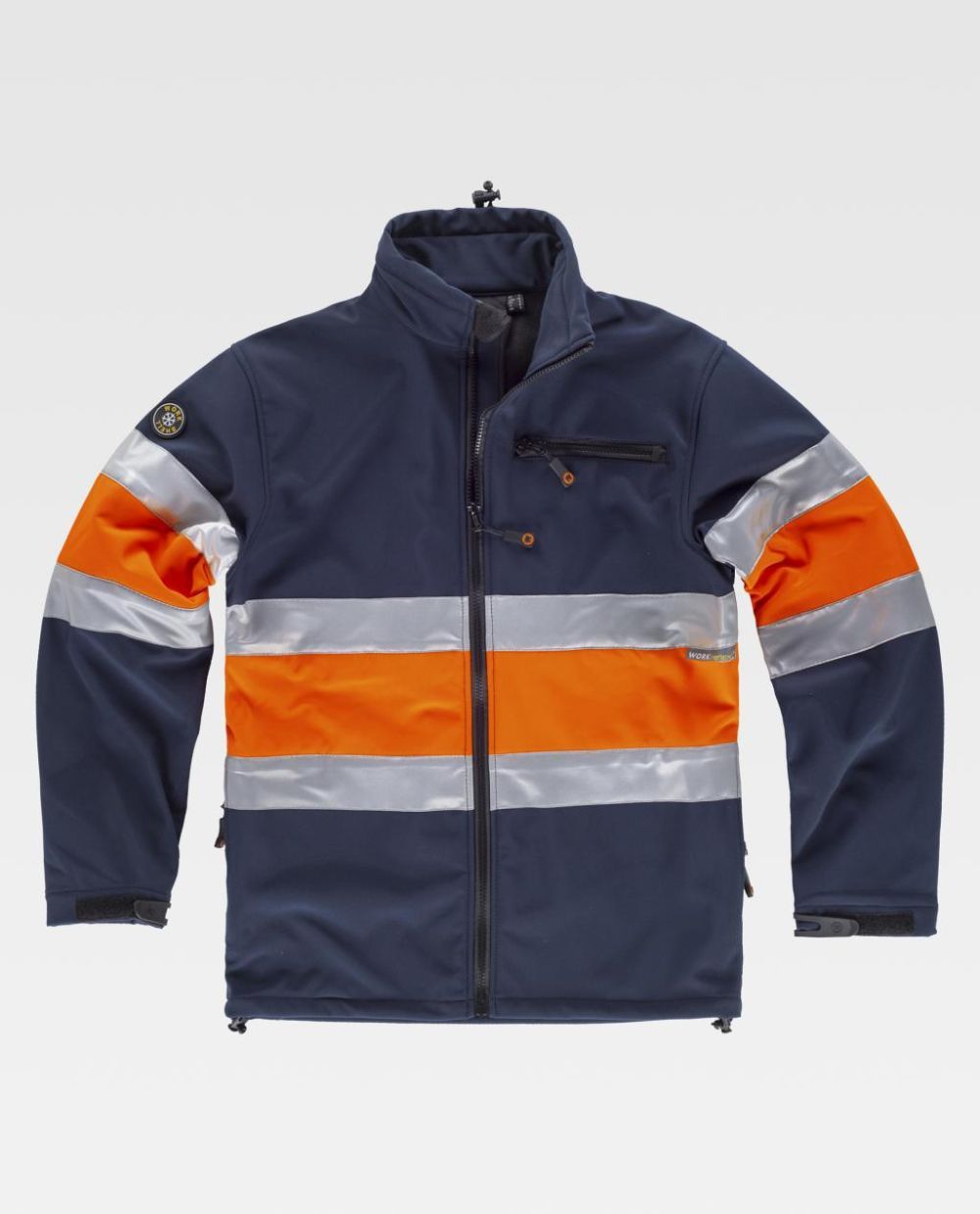 Chaquetas y parkas reflectantes workteam workshell combinada cuello alto de algodon vista 1