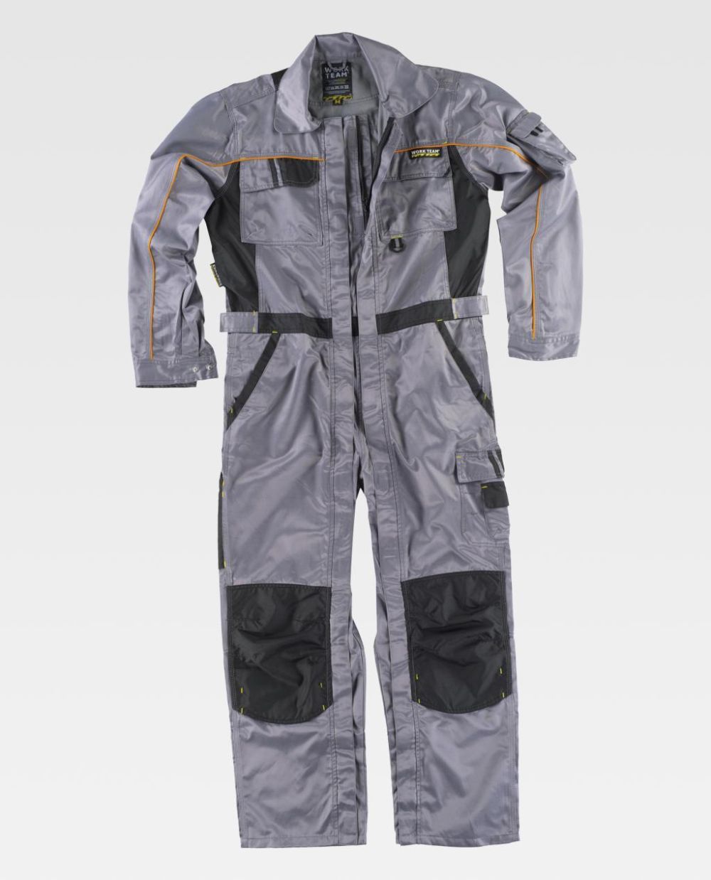Monos y buzos workteam combinado con refuerzos y repelente a liquidos de algodon con impresión vista 1