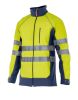 Softshell reflectantes velilla soft shell bicolor alta visibilidad de poliéster amarillo flúor azul marino para personalizar vista 1