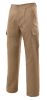 Pantalones de trabajo velilla multibolsillos con 5 bolsillos de algodon beige para personalizar vista 1