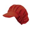 Gorros de cocina velilla cofia de algodon rojo para personalizar vista 1