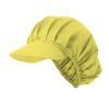Gorros de cocina velilla cofia de algodon amarillo claro para personalizar vista 1
