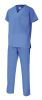Casacas sanitarias velilla conjunto pijama de algodon celeste vista 1