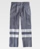 Pantalones reflectantes workteam rec gris con publicidad vista 1