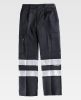 Pantalones reflectantes workteam rec negro con publicidad vista 1