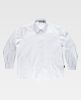 Camisas de trabajo workteam cuello clasico y un bolsillo de poliéster blanco para personalizar vista 1