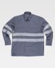 Camisas reflectantes workteam ml de poliéster gris para personalizar vista 1