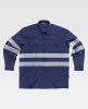 Camisas reflectantes workteam ml de poliéster marino para personalizar vista 1