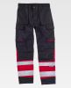 Pantalones reflectantes workteam c2919 de poliéster negro rojo para personalizar vista 1