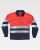 Polos reflectantes workteam c3877 de poliéster Rojo fluor Marino para personalizar vista 1