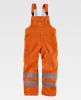 Petos de trabajo workteam alta visibilidad y media espalda cubierta de algodon naranja fluor para personalizar vista 1