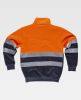 Chaquetas y parkas reflectantes workteam workshell combinada de algodon naranja flúor azul marino con impresión vista 1