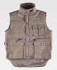 Chalecos de trabajo workteam chaleco acolchado cuello alto de poliéster beige vista 1