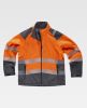 Chaquetas y parkas reflectantes workteam workshell alta visibilidad de poliéster gris naranja fluor con impresión vista 1