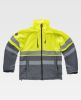 Chaquetas y parkas reflectantes workteam workshell combinada de algodon fluo yellow grey con impresión vista 1