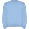Sudaderas para trabajar roly clasica de algodon celeste con logo vista 1