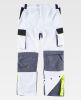 Pantalones reflectantes workteam wf5852 de poliéster Blanco Negro Gris Oscuro con impresión vista 1